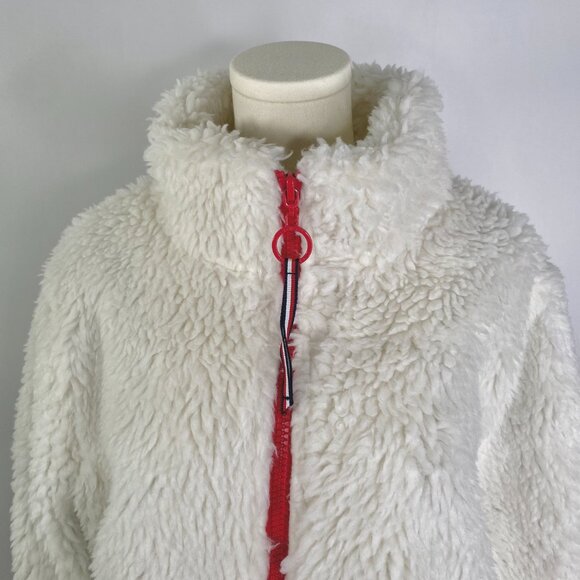 Tommy Hilfiger - White Faux Shearling Winter Zip-Up Jacket - Picture 3 of 13
